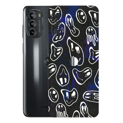 Motorola Phone Skins (All Models) - Distorted Smileys - 3D Embossed Finish (L-92) Motorola Moto G82 (5G)