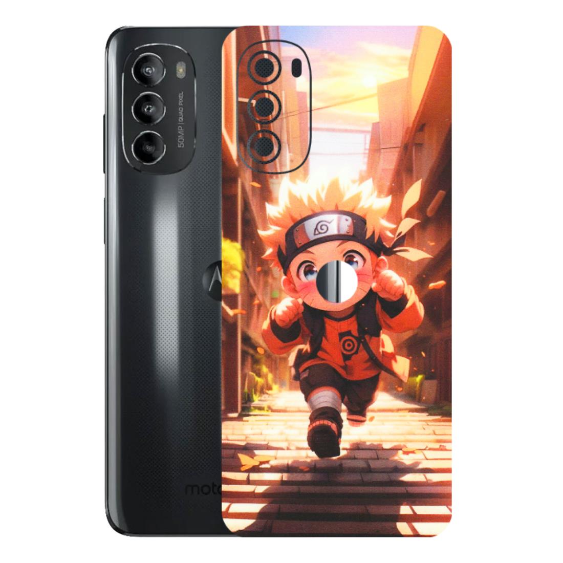 Motorola Phone Skins (All Models) - Naruto Cute Toon Running - Matte Finish (M-04) Motorola Moto G82 (5G)