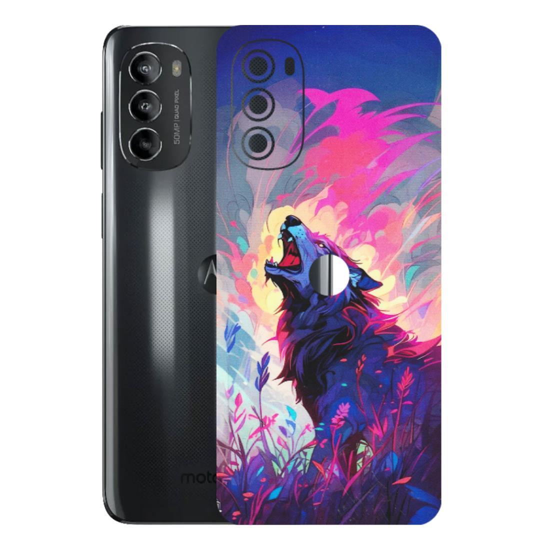 Motorola Phone Skins (All Models) - New Wild Wolf Abstract - Matte Finish (M-125) Motorola Moto G82 (5G)