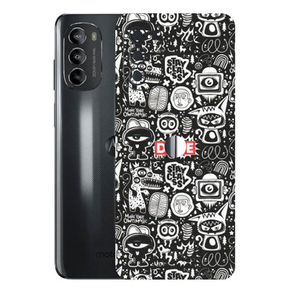 Motorola Phone Skins (All Models) - Dope Stay Classy Black Doodles - Matte Finish (M-126) Motorola Moto G82 (5G)