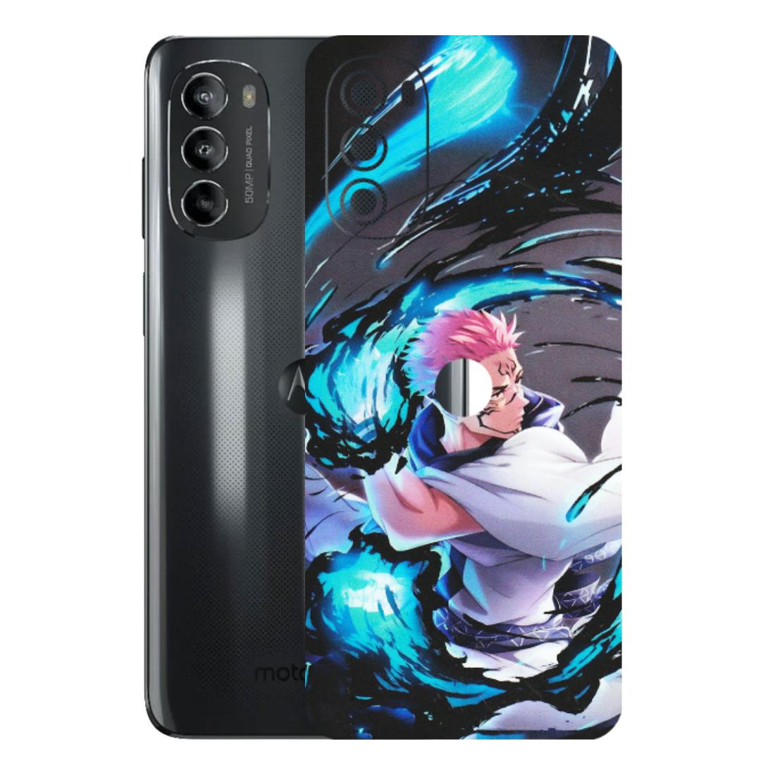 Motorola Phone Skins (All Models) - New Jujutsu Kaisen Grey Blue Anime - Matte Finish (M-127) Motorola Moto G82 (5G)