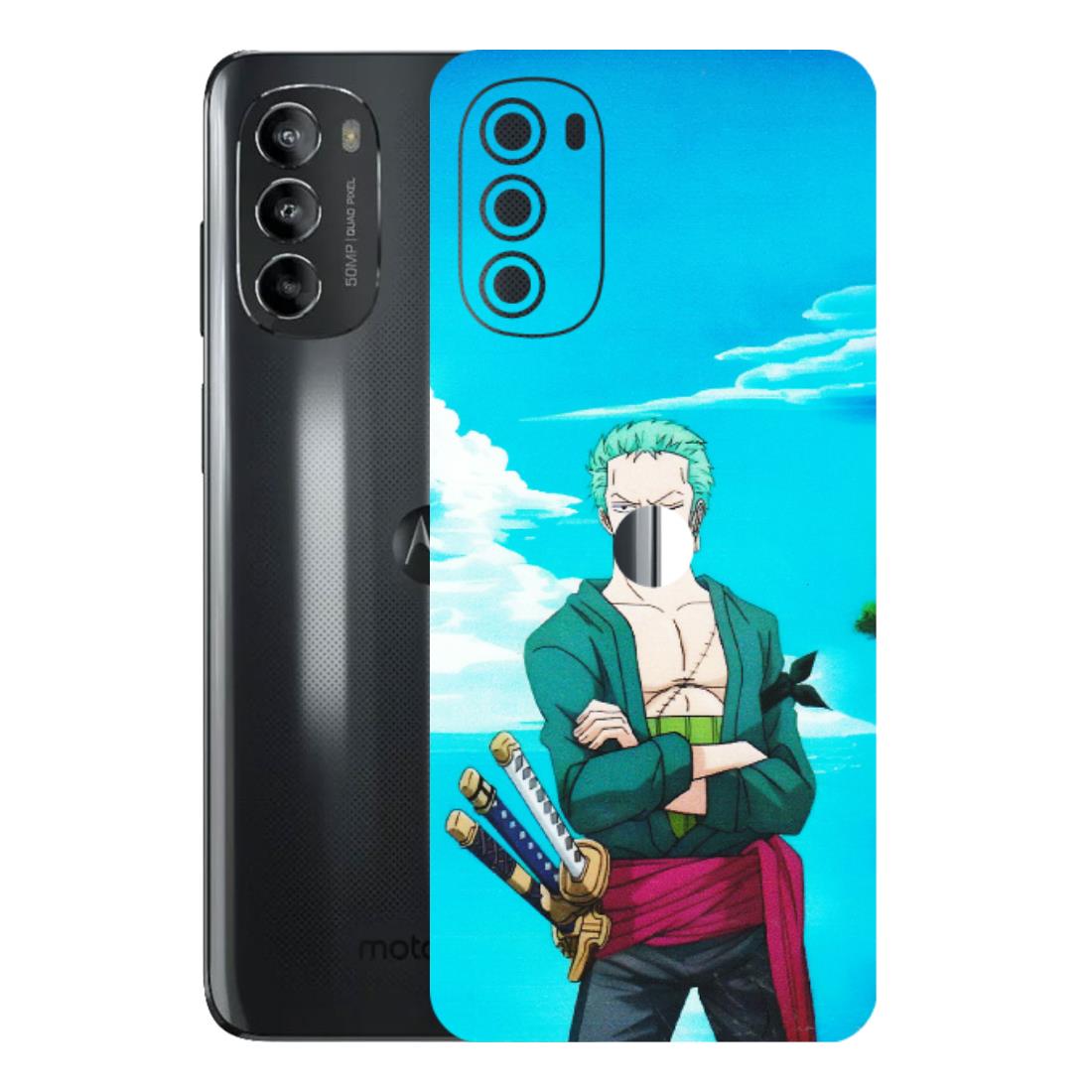Motorola Phone Skins (All Models) - Cool Swordman Zoro Anime - Matte Finish (M-143) Motorola Moto G82 (5G)