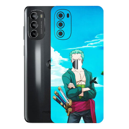 Motorola Phone Skins (All Models) - Cool Swordman Zoro Anime - Matte Finish (M-143) Motorola Moto G82 (5G)