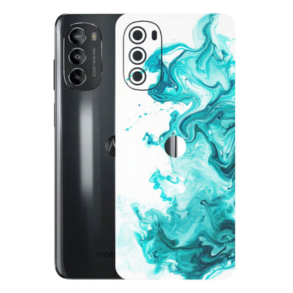 Motorola Phone Skins (All Models) - Sky Blue Abstract Colour - Matte Finish (M-146) Motorola Moto G82 (5G)