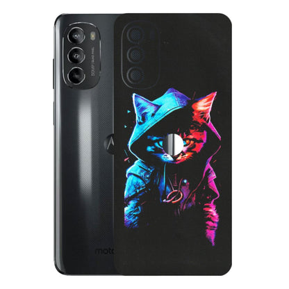 Motorola Phone Skins (All Models) - Cyberpunk Cat - Matte Finish (M-45) Motorola Moto G82 (5G)