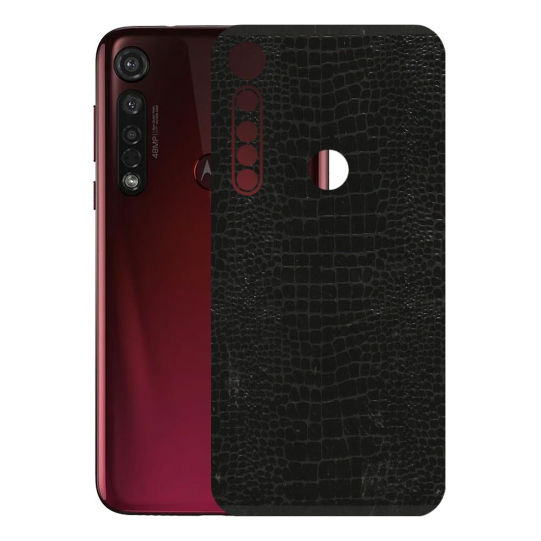 Motorola Phone Skins (All Models) - Snake Leather Black - 3D Embossed Finish (L-107) Motorola Moto G8 Plus