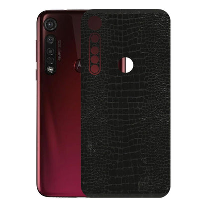 Motorola Phone Skins (All Models) - Snake Leather Black - 3D Embossed Finish (L-107) Motorola Moto G8 Plus