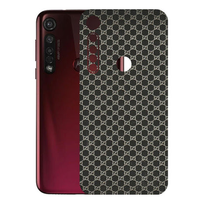 Motorola Phone Skins (All Models) - Black G Print - 3D Embossed Finish (L-109) Motorola Moto G8 Plus