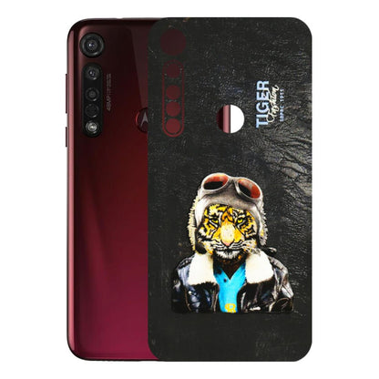 Motorola Phone Skins (All Models) - Rider Tiger - 3D Embossed Finish (L-113) Motorola Moto G8 Plus