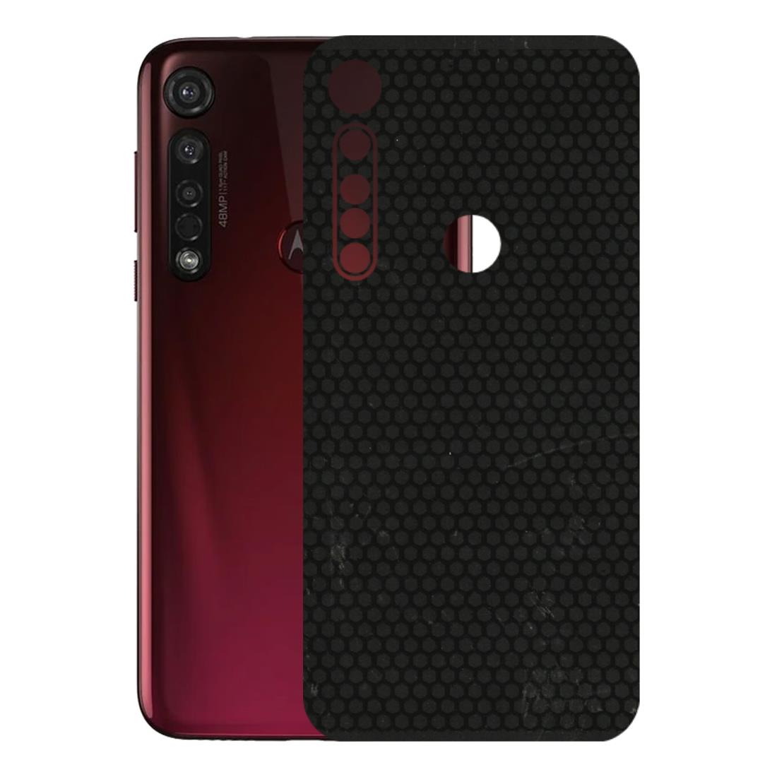 Motorola Phone Skins (All Models) - Black honeycomb - 3D Embossed Finish (L-114) Motorola Moto G8 Plus
