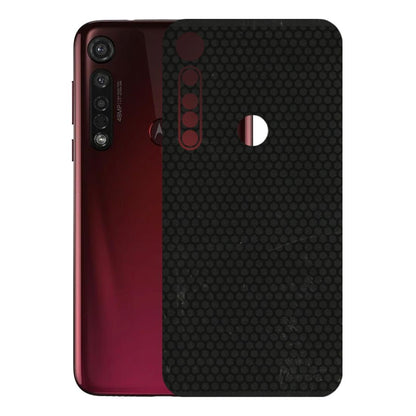 Motorola Phone Skins (All Models) - Black honeycomb - 3D Embossed Finish (L-114) Motorola Moto G8 Plus