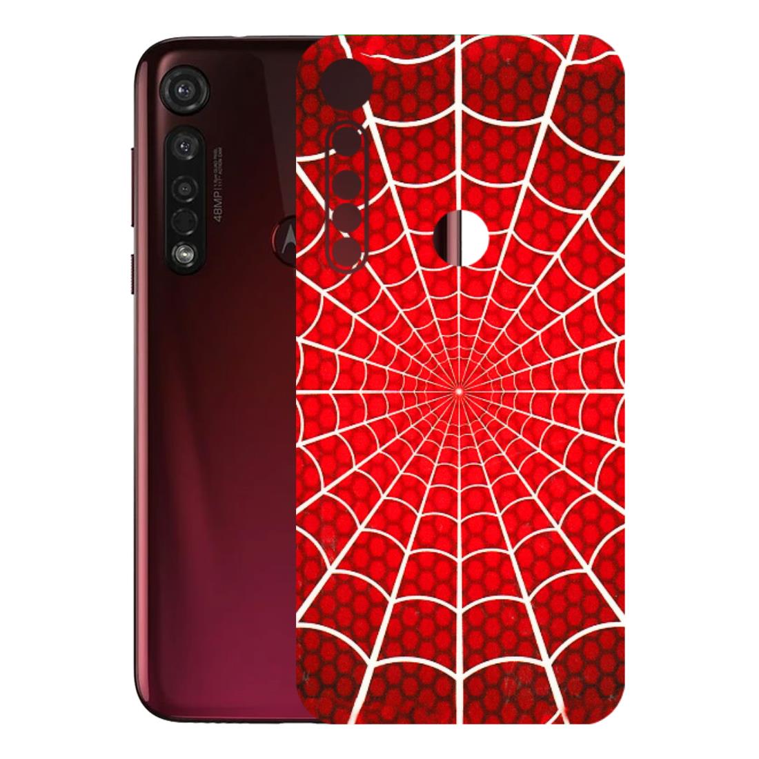 Motorola Phone Skins (All Models) - Classic Spidey Web - 3D Embossed Finish (L-115) Motorola Moto G8 Plus