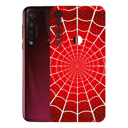 Motorola Phone Skins (All Models) - Classic Spidey Web - 3D Embossed Finish (L-115) Motorola Moto G8 Plus