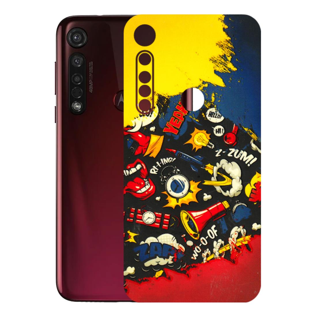 Motorola Phone Skins (All Models) - Pacific Doodle Art - 3D Embossed Finish (L-120) Motorola Moto G8 Plus