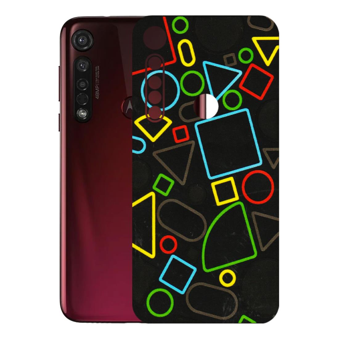 Motorola Phone Skins (All Models) - Black Shapes - 3D Embossed Finish (L-131) Motorola Moto G8 Plus