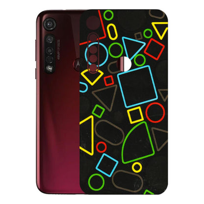 Motorola Phone Skins (All Models) - Black Shapes - 3D Embossed Finish (L-131) Motorola Moto G8 Plus