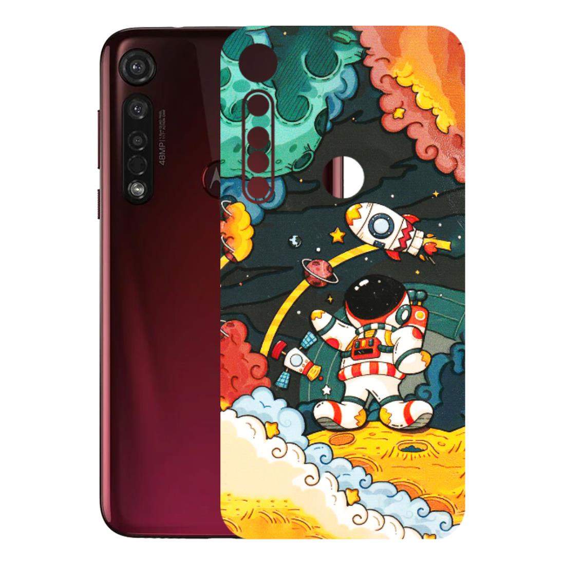 Motorola Phone Skins (All Models) - Astronauts & Spaceship - 3D Embossed Finish (L-145) Motorola Moto G8 Plus