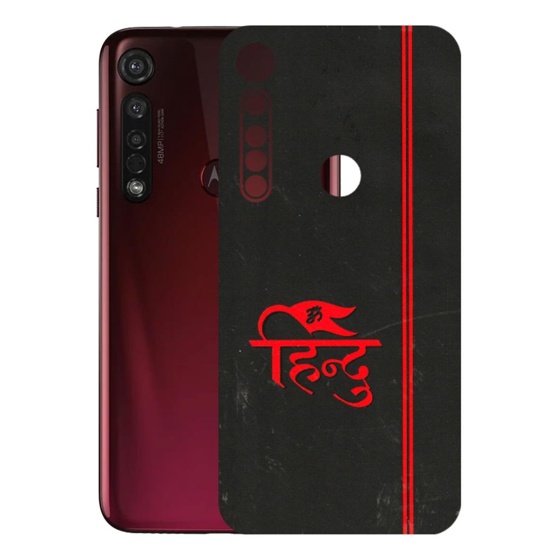 Motorola Phone Skins (All Models) - Hindu Black - 3D Embossed Finish (L-153) Motorola Moto G8 Plus