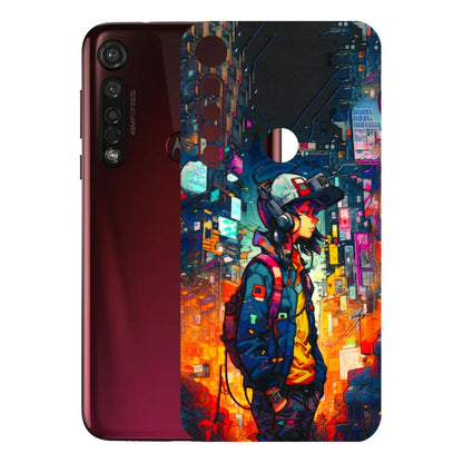 Motorola Phone Skins (All Models) - Street Anime Guy - 3D Embossed Finish (L-158) Motorola Moto G8 Plus