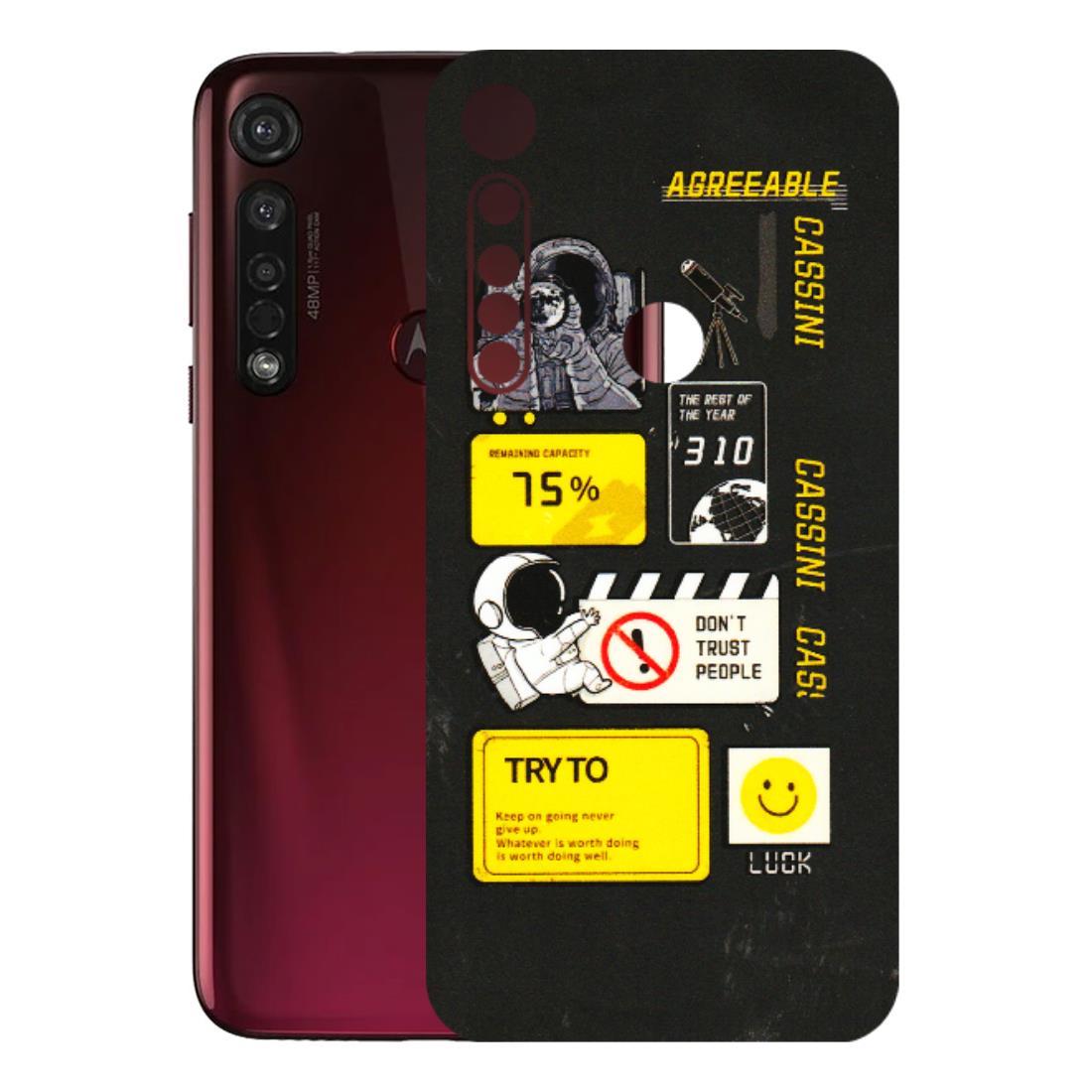 Motorola Phone Skins (All Models) - Black Cassini - 3D Embossed Finish (L-161) Motorola Moto G8 Plus