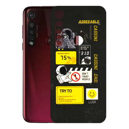 Motorola Phone Skins (All Models) - Black Cassini - 3D Embossed Finish (L-161) Motorola Moto G8 Plus