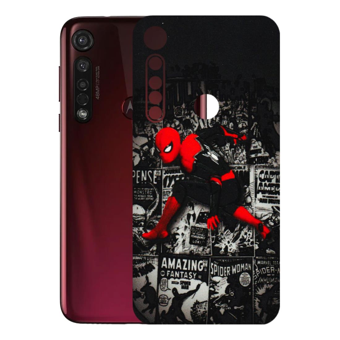 Motorola Phone Skins (All Models) - SpiderMan New - 3D Embossed Finish (L-162) Motorola Moto G8 Plus
