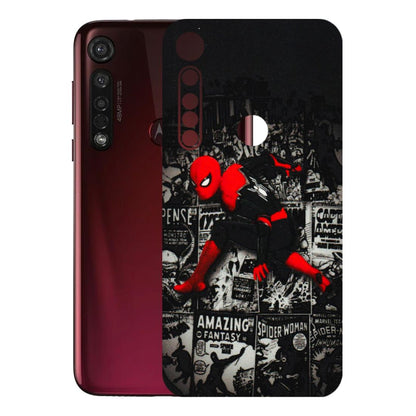 Motorola Phone Skins (All Models) - SpiderMan New - 3D Embossed Finish (L-162) Motorola Moto G8 Plus