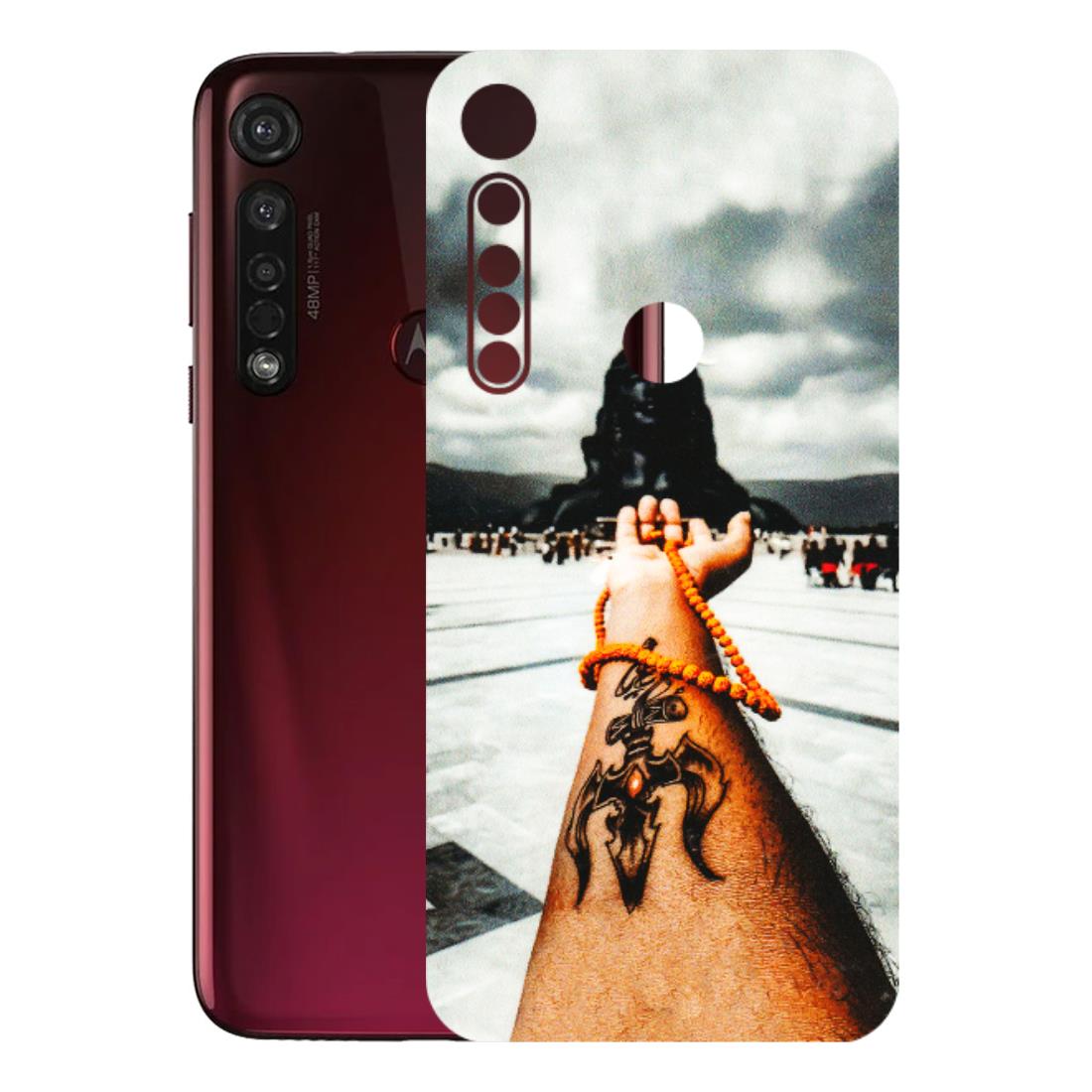 Motorola Phone Skins (All Models) - Jai Adiyogi Mahakaal - 3D Embossed Finish (L-164) Motorola Moto G8 Plus
