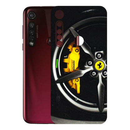 Motorola Phone Skins (All Models) - Ferrari Wheel Alloy - 3D Embossed Finish (L-173) Motorola Moto G8 Plus