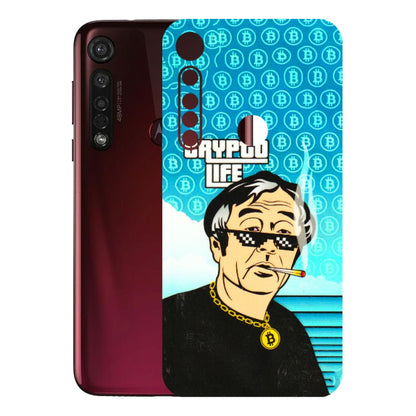 Motorola Phone Skins (All Models) - Crypto Thug Life - 3D Embossed Finish (L-179) Motorola Moto G8 Plus
