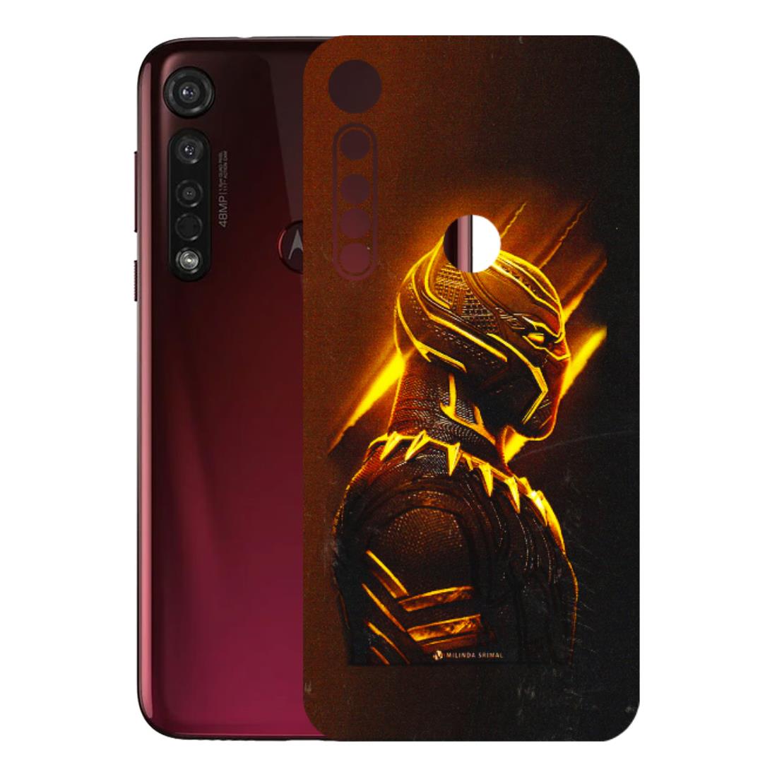 Motorola Phone Skins (All Models) - Gold Black Panther - 3D Embossed Finish (L-181) Motorola Moto G8 Plus