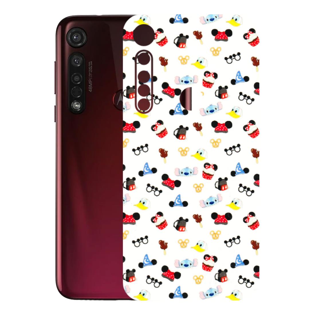 Motorola Phone Skins (All Models) - Minnie Mouse & Donald Doodles s - 3D Embossed Finish (L-194) Motorola Moto G8 Plus