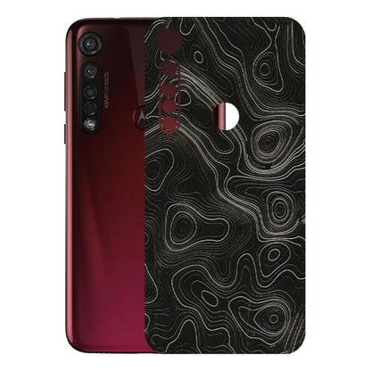 Motorola Phone Skins (All Models) - Black Swirl - 3D Embossed Finish (L-196) Motorola Moto G8 Plus