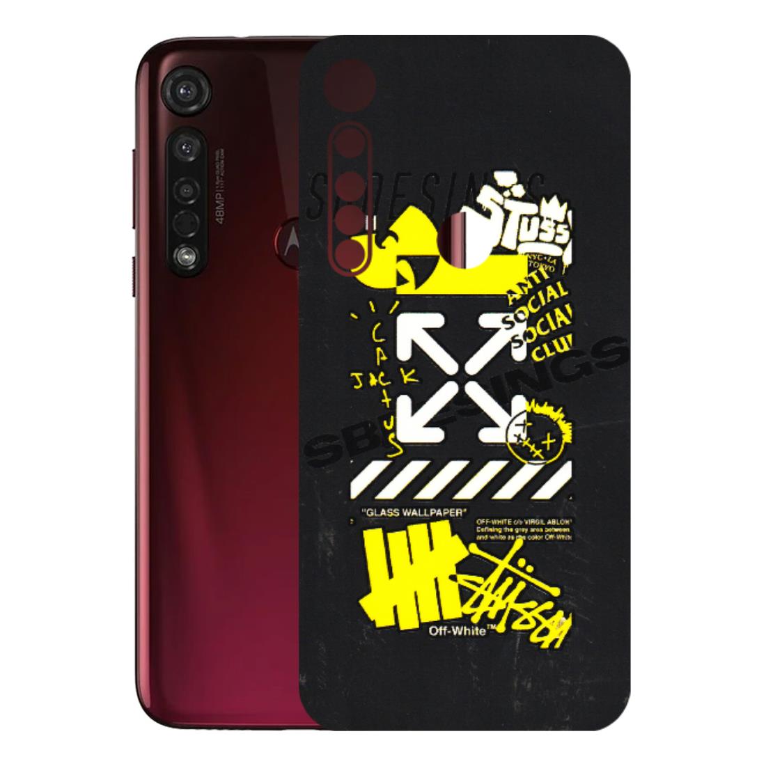 Motorola Phone Skins (All Models) - Anti Social Graffiti - 3D Embossed Finish (L-198) Motorola Moto G8 Plus