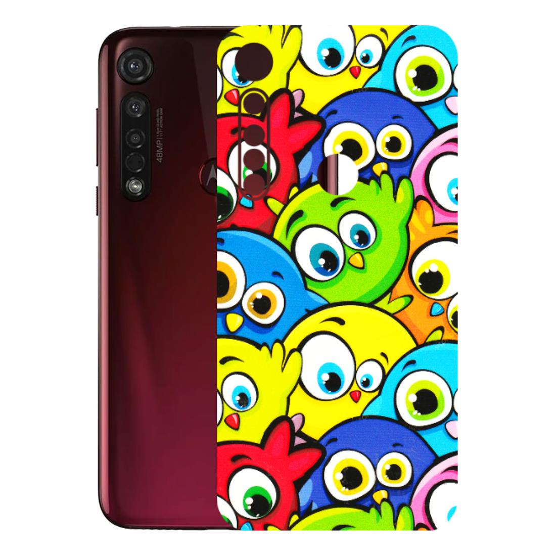 Motorola Phone Skins (All Models) - Cute Fluffy Birds - 3D Embossed Finish (L-213) Motorola Moto G8 Plus