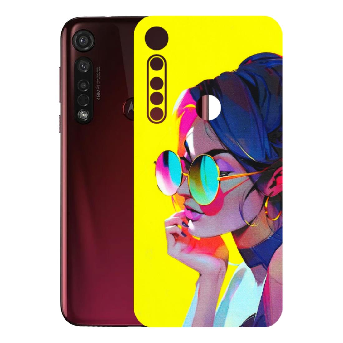 Motorola Phone Skins (All Models) - Bold Stylish Girl - 3D Embossed Finish (L-222) Motorola Moto G8 Plus