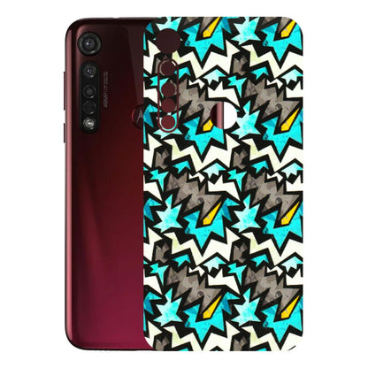 Motorola Phone Skins (All Models) - Funky Zig Zag - 3D Embossed Finish (L-223) Motorola Moto G8 Plus