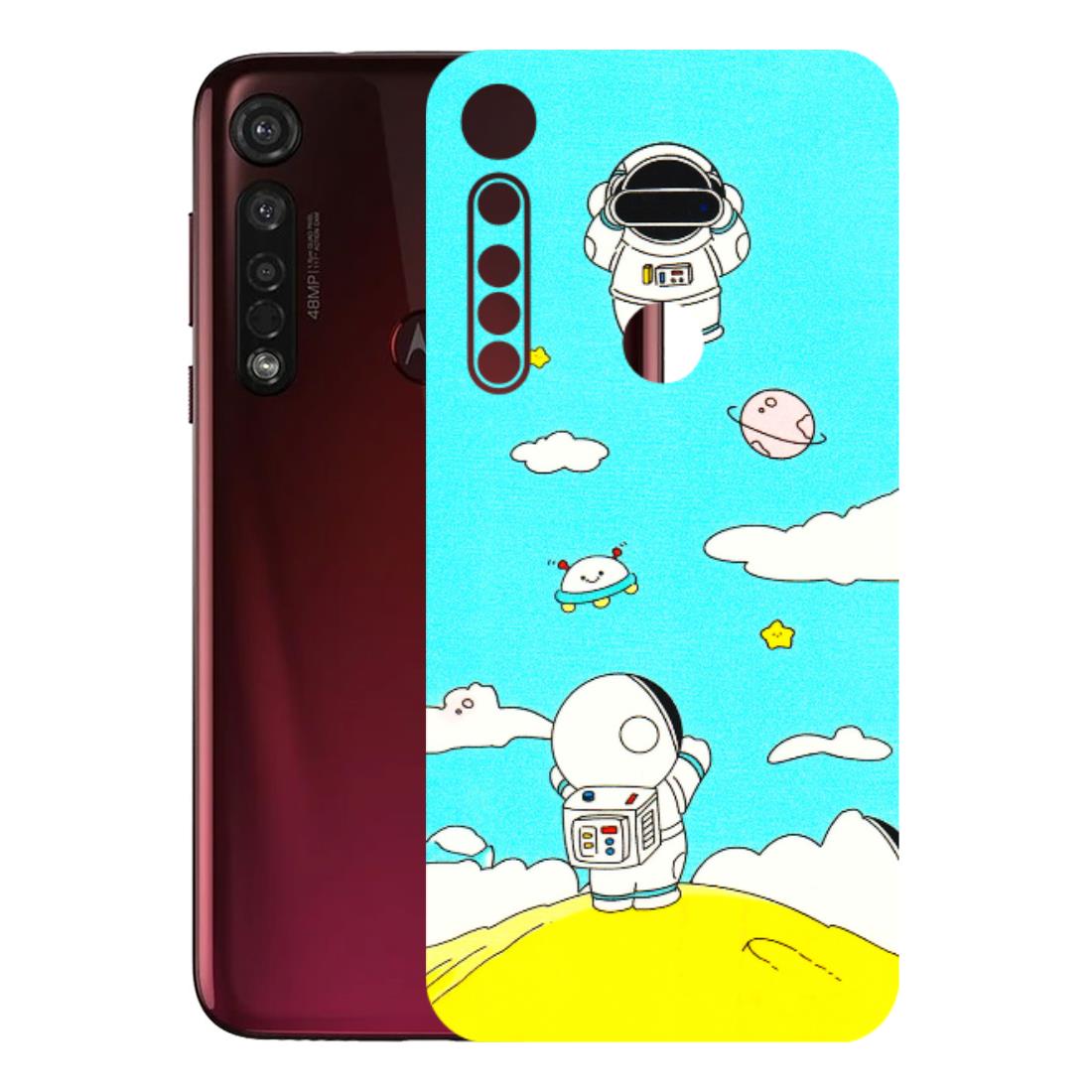 Motorola Phone Skins (All Models) - Blue Skies Astro Float - 3D Embossed Finish (L-230) Motorola Moto G8 Plus