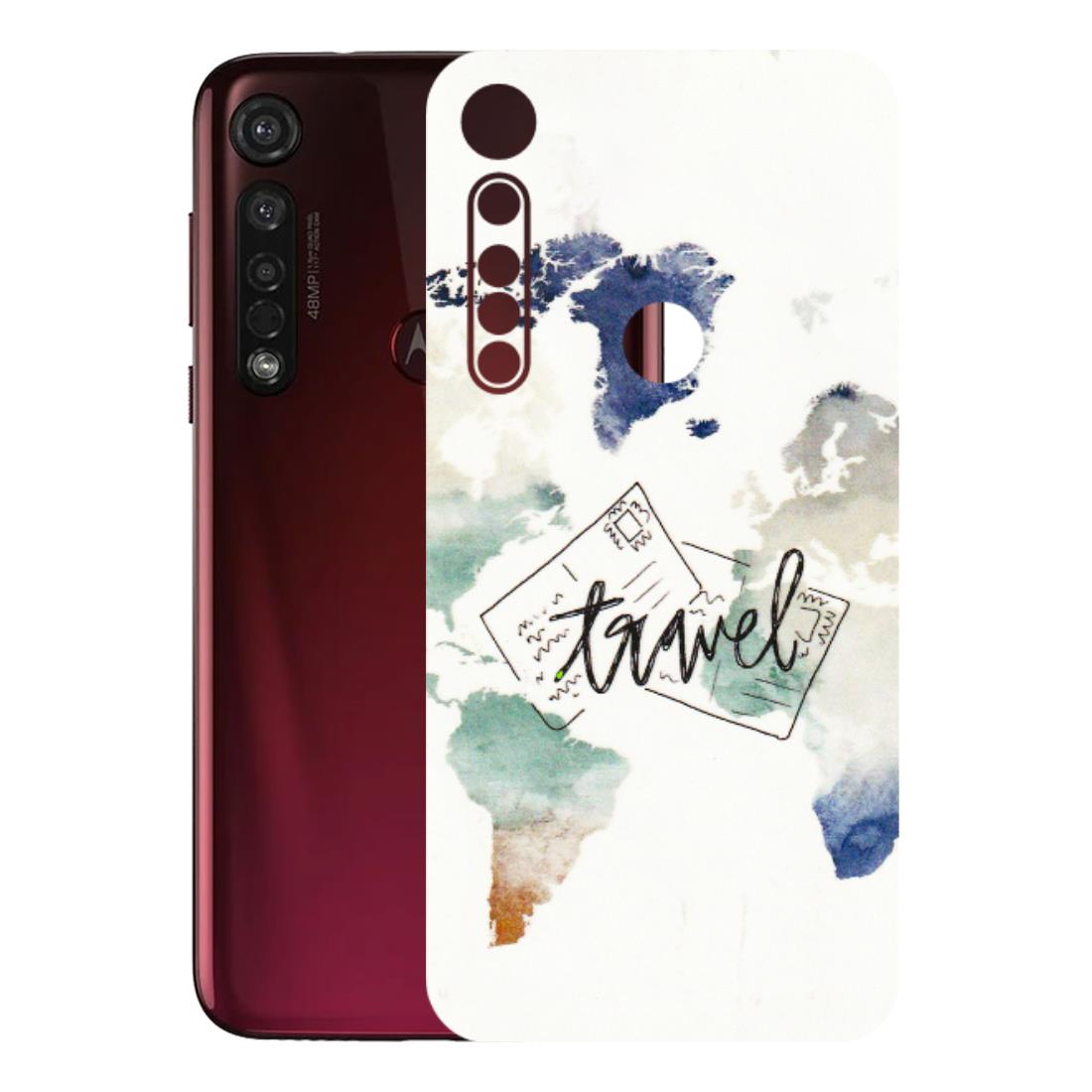 Motorola Phone Skins (All Models) - Travel The World - 3D Embossed Finish (L-232) Motorola Moto G8 Plus