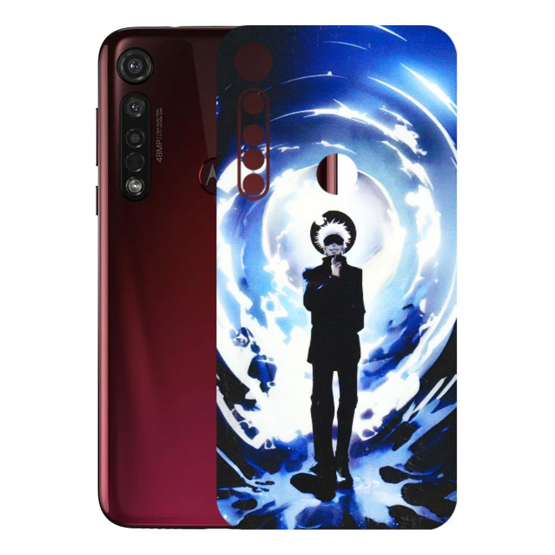 Motorola Phone Skins (All Models) - Satoru Gojo Dark Blue - 3D Embossed Finish (L-235) Motorola Moto G8 Plus