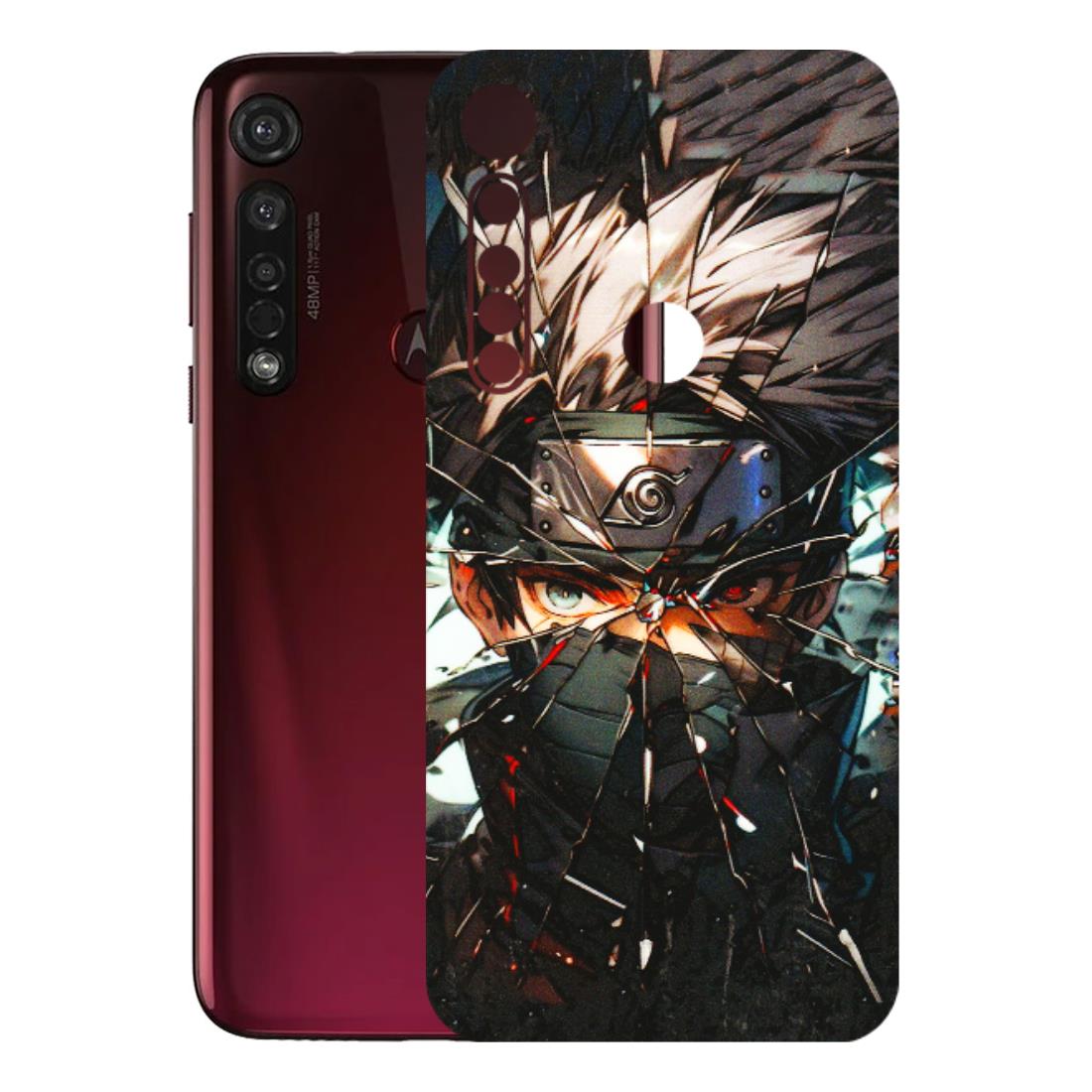 Motorola Phone Skins (All Models) - Kakashi Shattered Glass Effect - 3D Embossed Finish (L-237) Motorola Moto G8 Plus