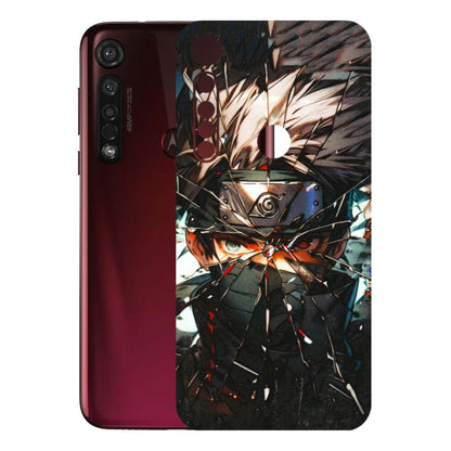 Motorola Phone Skins (All Models) - Kakashi Shattered Glass Effect - 3D Embossed Finish (L-237) Motorola Moto G8 Plus