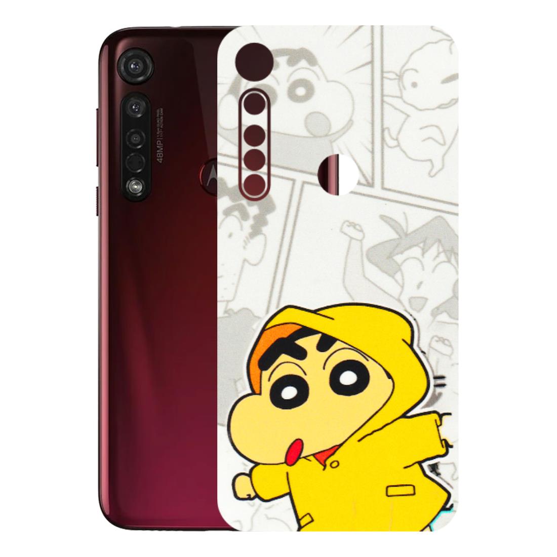 Motorola Phone Skins (All Models) - Yellow Shinchan Comic - 3D Embossed Finish (L-246) Motorola Moto G8 Plus