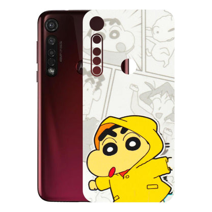 Motorola Phone Skins (All Models) - Yellow Shinchan Comic - 3D Embossed Finish (L-246) Motorola Moto G8 Plus