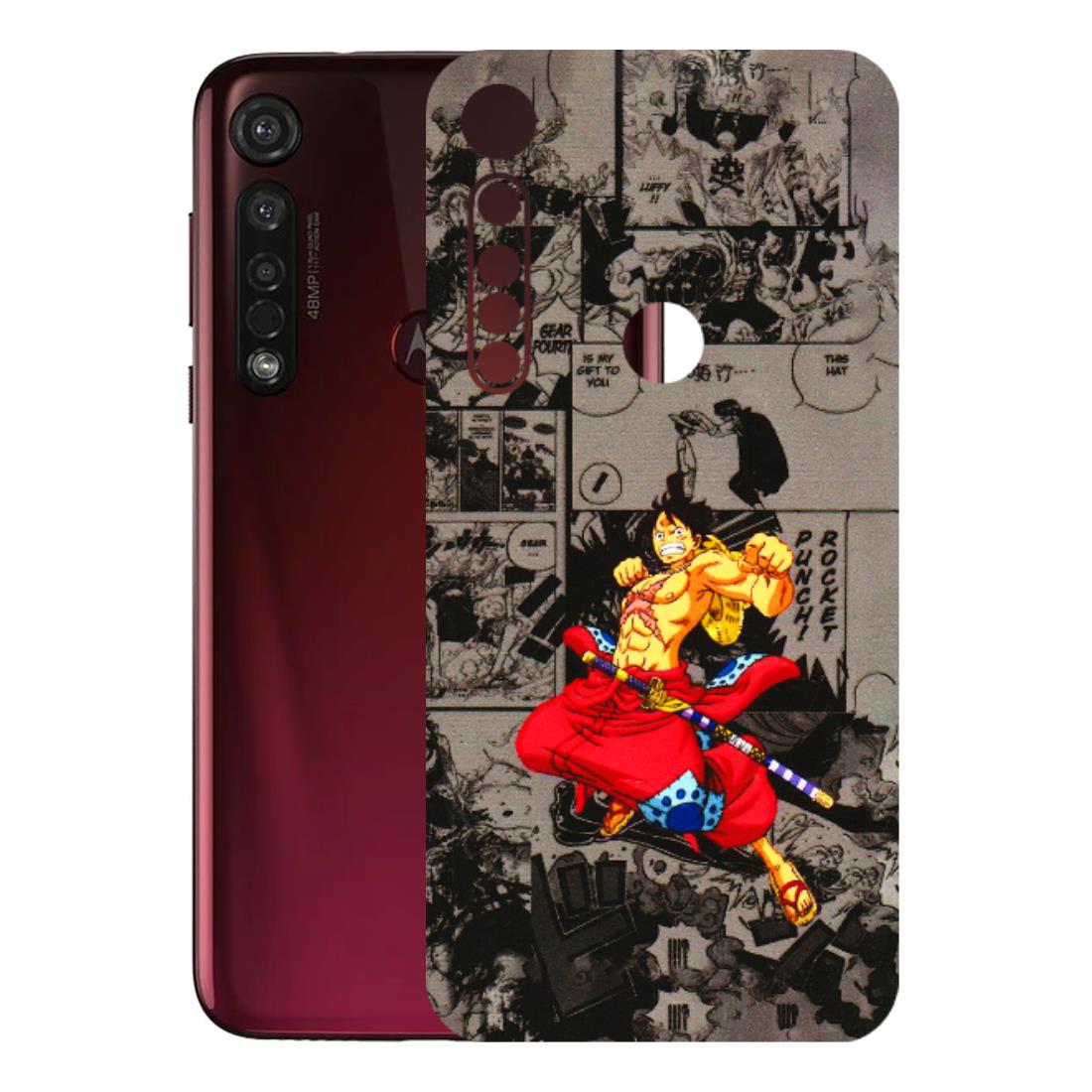 Motorola Phone Skins (All Models) - One Piece Rocket Punch Manga - 3D Embossed Finish (L-25) Motorola Moto G8 Plus