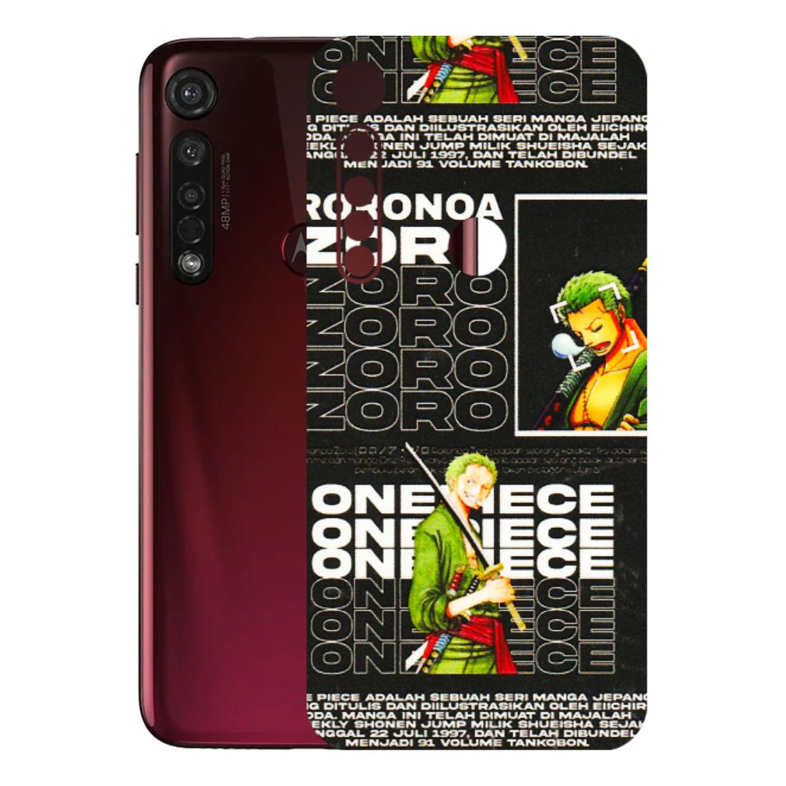 Motorola Phone Skins (All Models) - One Piece Zoro - 3D Embossed Finish (L-250) Motorola Moto G8 Plus