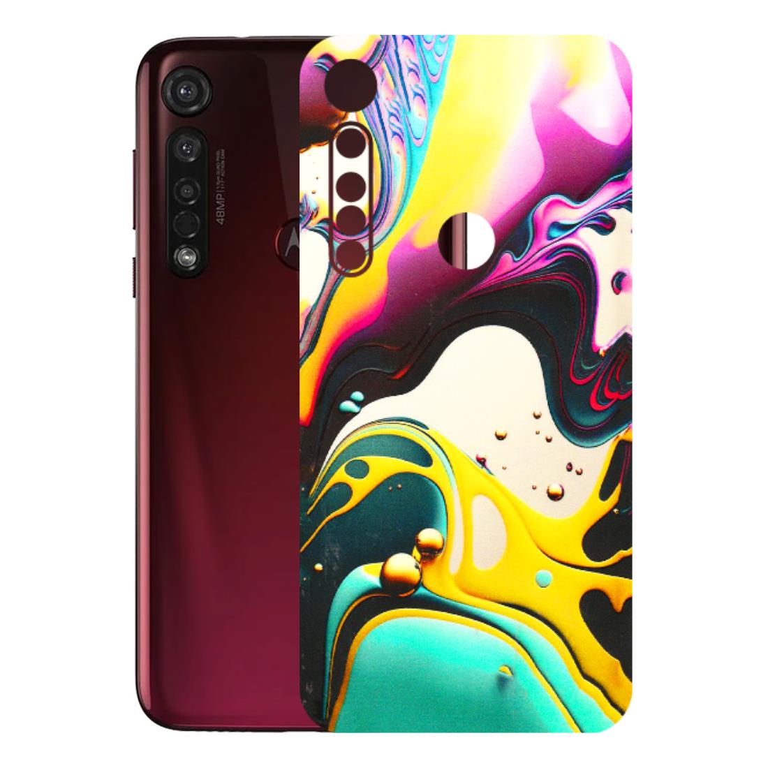 Motorola Phone Skins (All Models) - Multicolor Abstract pattern - 3D Embossed Finish (L-254) Motorola Moto G8 Plus