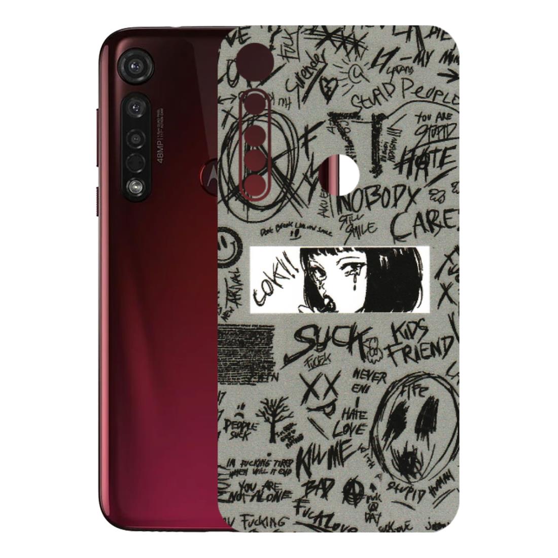 Motorola Phone Skins (All Models) - Never Have Love Anime - 3D Embossed Finish (L-260) Motorola Moto G8 Plus