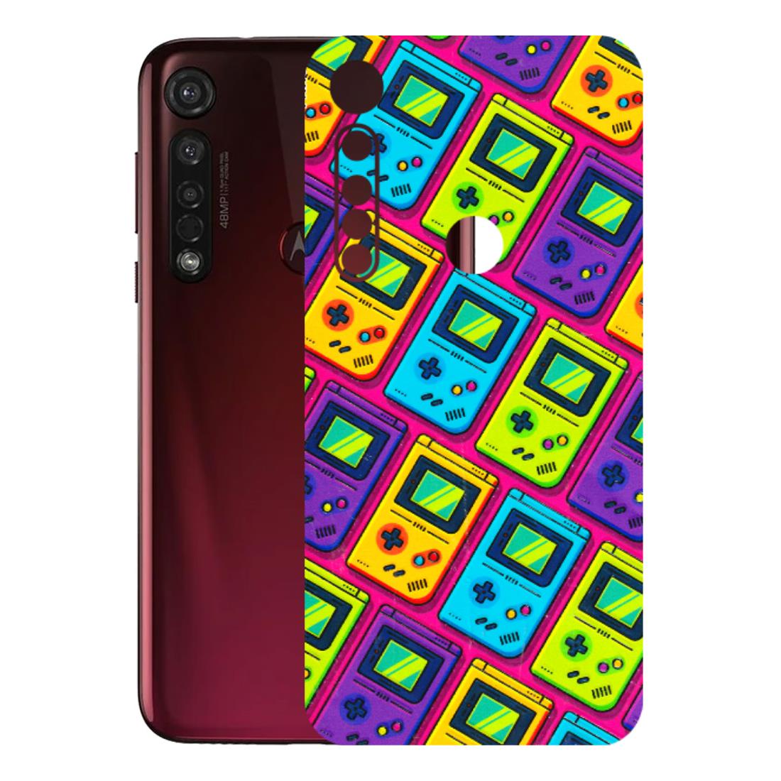Motorola Phone Skins (All Models) - Gameboy Colourful - 3D Embossed Finish (L-266) Motorola Moto G8 Plus
