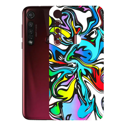 Motorola Phone Skins (All Models) - Abstract Colour Paints - 3D Embossed Finish (L-271) Motorola Moto G8 Plus
